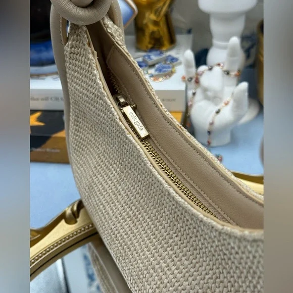 🆕 CULT GAIA 🧿 NWOT Brisa Woven Raffia Knotted Shoulder Bag, Cream / Natural - Picture 15 of 15